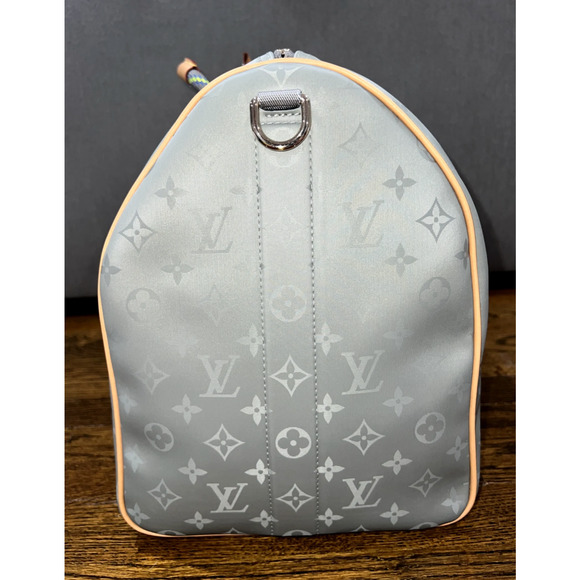 Louis Vuitton Keepall Bandouliere 50 Titanium Grey Duffle Weekend Travel Bag - Picture 5 of 12